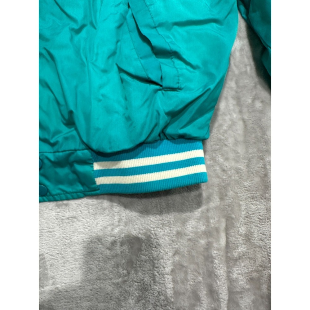 Vintage 80s 90s Action Windbreaker Jacket Teal Varsity Bomber Mens Size Large - Picture 3 of 7